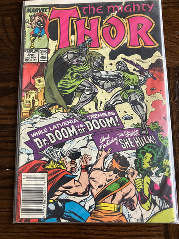 The Mighty Thor #410 1989 Marvel Comics Vintage. Dr. Doom & She Hulk