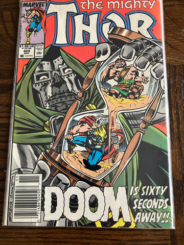 Mighty Thor #409 (Marvel 1989) Doctor Doom 1st full appearance Thunderstrike
