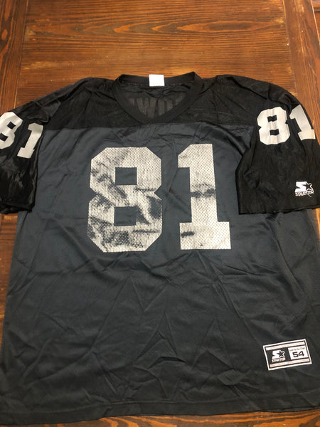 NFL 75 TIM BROWN Oakland Raiders Jersey Starter Size 48 Made In USA *Flaw*  Rare