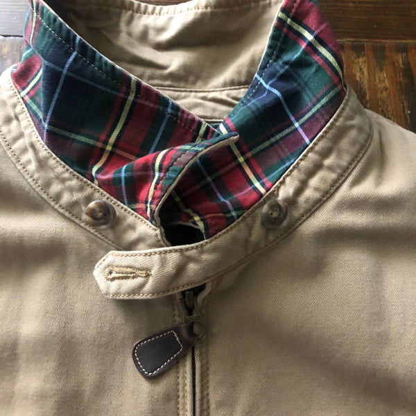 Vintage - Polo Ralph Lauren Mens Full Zip Beige Khaki Collared 