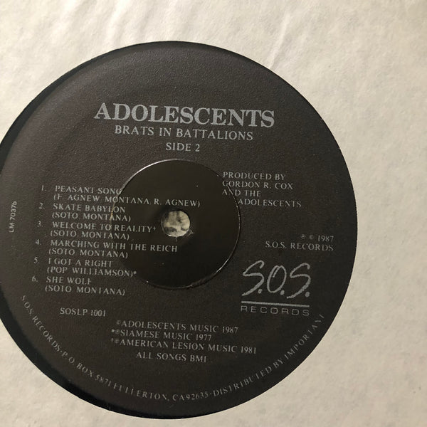 米LP Adolescents Brats In Battalions SOSLP1001 S.O.S. /00260 LP ADOLESCENTS Brats In Battalions SOSLP1001 S.O.S. US | eBay