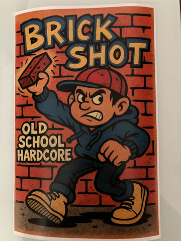 BRICK SHOT 11x17  Old School Hardcore Poster Print