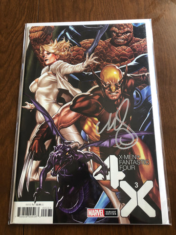 X-MEN -FANTASTIC FOUR- #3 (OF 4) BROOKS VARIANT 2020 Certificate of Signing by Mark Brooks