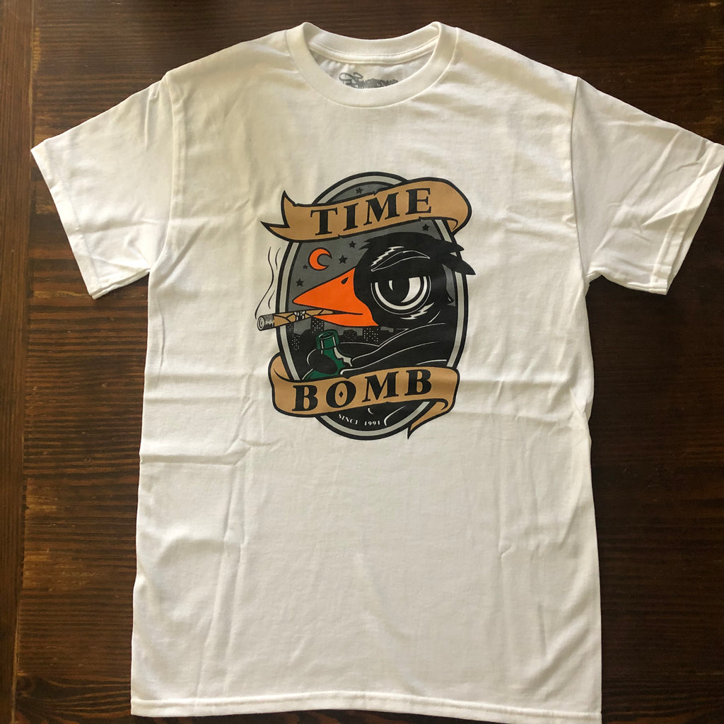 Time Bomb East Liberty Crow white tee shirt
