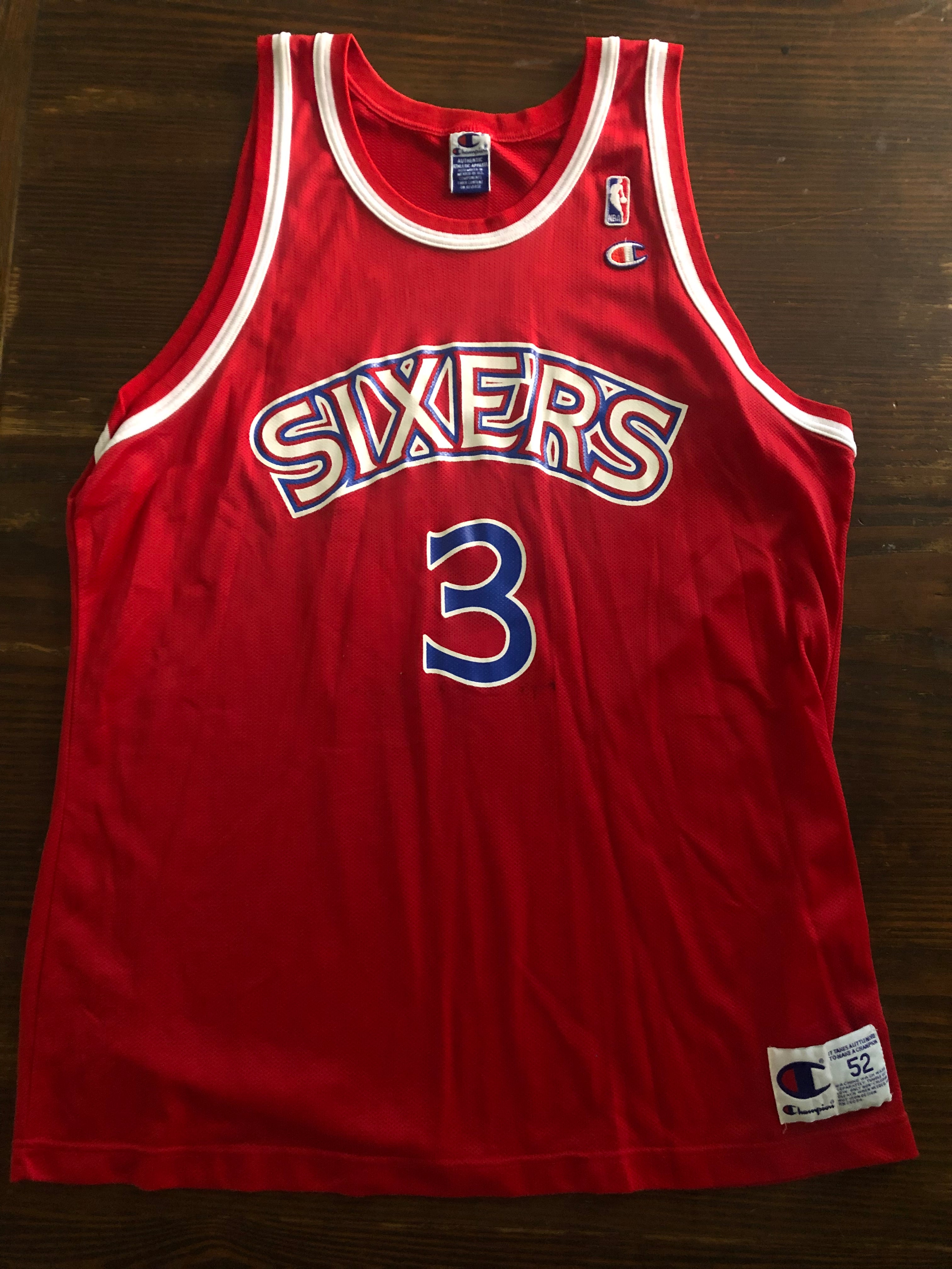Reebok ALLEN IVERSON No 3 PHILADELPHIA SIXERS 76ers (Size 52