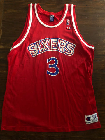 Vintage - Champion Authentic Allen Iverson Sixers  Basketball jersey - size 52
