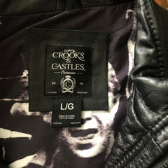 Vintage - Crooks & Castles - Motorcycle Leather Vest - Black - Large