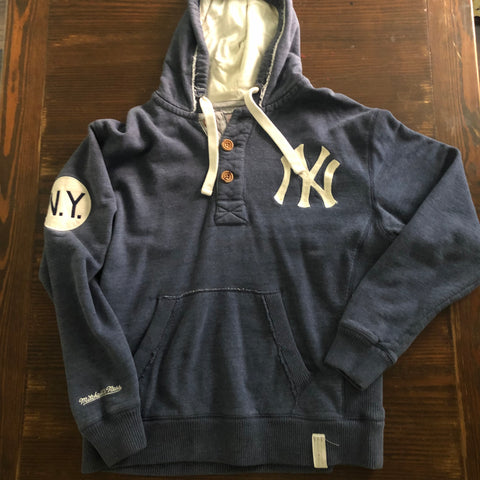 Vintage - Mitchell & Ness New York Yankees Raglan Hooded Sweatshirt XL