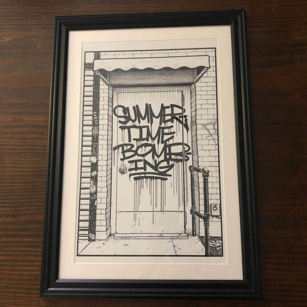 Timebomb - Summer Time Bombing 11x17 Print - Matted-Framed
