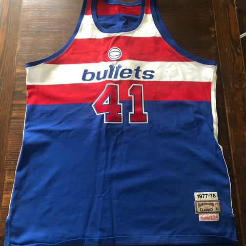 Vintage- Washington Bullets Mitchell & Ness 1977-78 Hardwood Wes Unseld #41  Jersey USA
