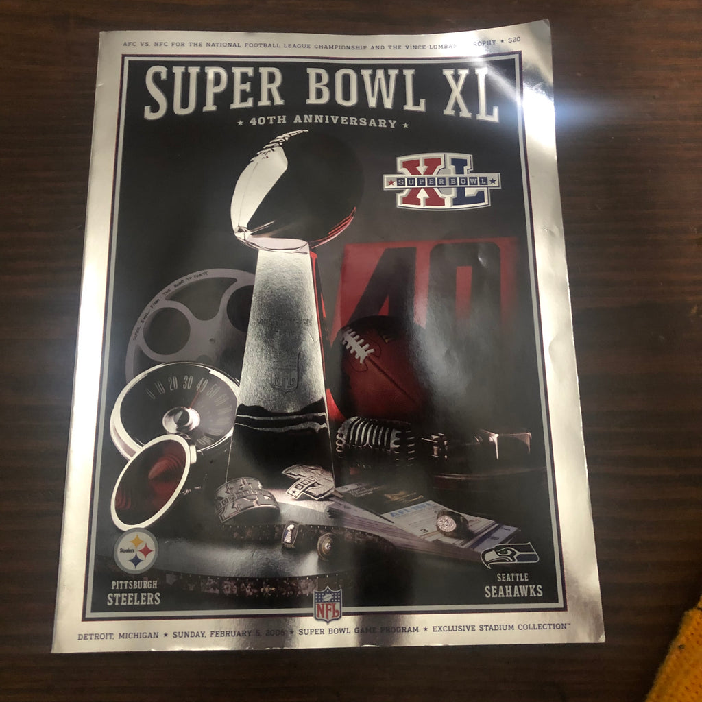Lot of 3 - Sports Illustrated -Super Bowl XL Program - Commemorative issue
