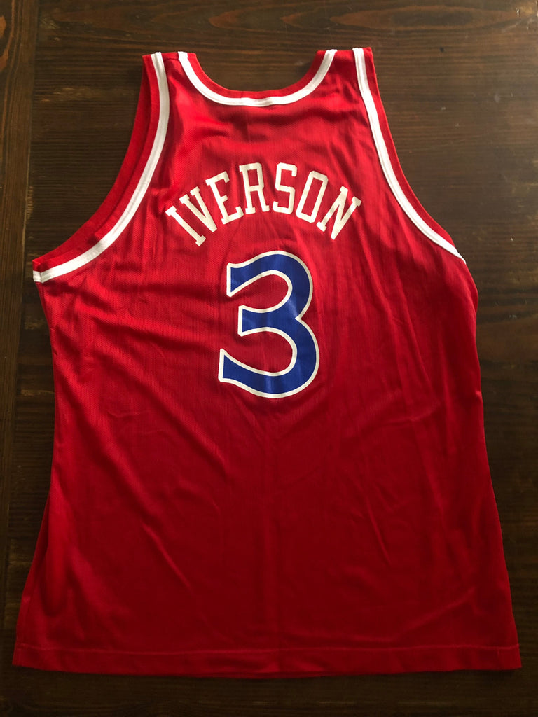Legit Check - Sixers Champion Iverson Jersey. Unfamiliar with that style of  tag : r/basketballjerseys