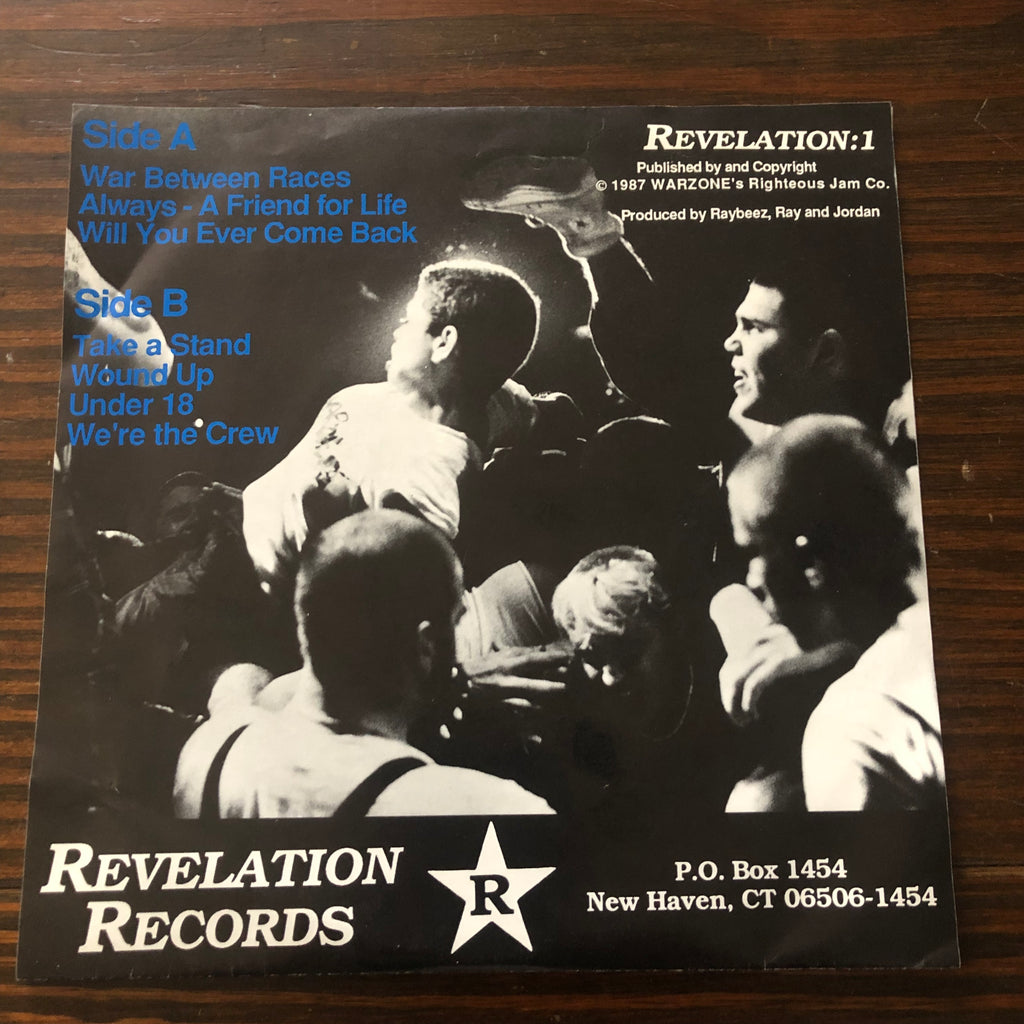 War Zone – Lower East Side Crew E.P. Revelation Records 1 –Vinyl 